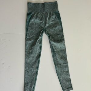 Gymshark marled green tights, women’s XS, EUC
